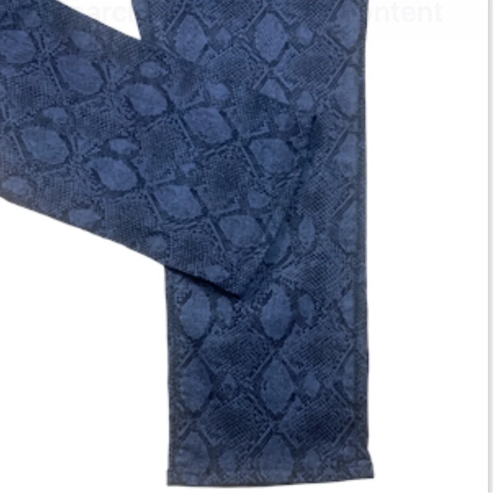 NEW NYDJ Snakeskin Jeans 22 Reptile Skinny Indigo Lift Tuck Snakeskin Indigo